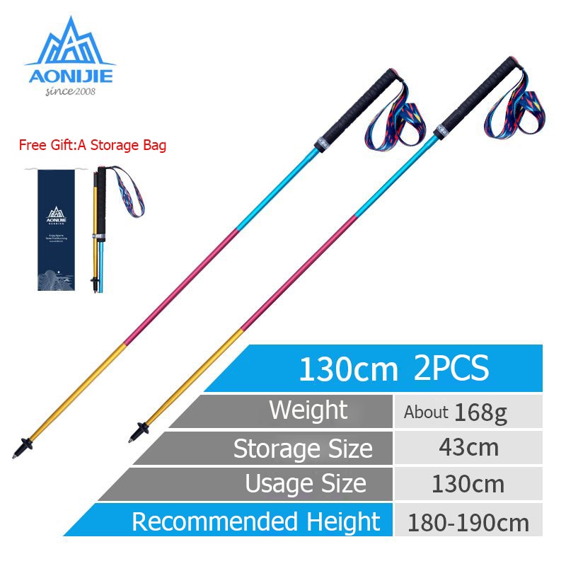 Lightweight Folding Collapsible Quick Lock Trekking Pole