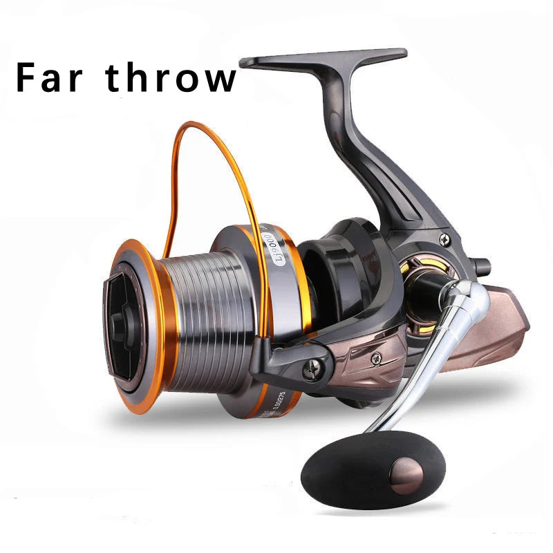 Far Throw Fishing Reel Metal LJ 4000-9000 Series 4+1 BB Bevel Cup Freshwater Reservoir Lure Spinning  Fishing Wheel