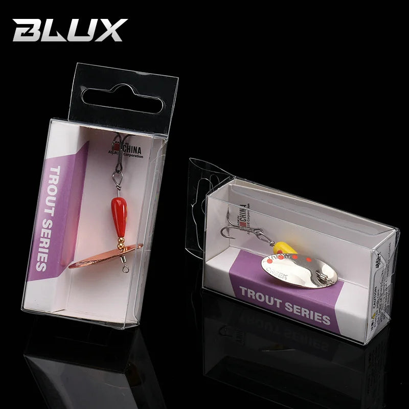 BLUX AR-S Blade Rotating Spinner 3.5g Metal Lure Brass Hard Artificial Spoon Bait Copper Freshwater Creek Trout Fishing Tackle