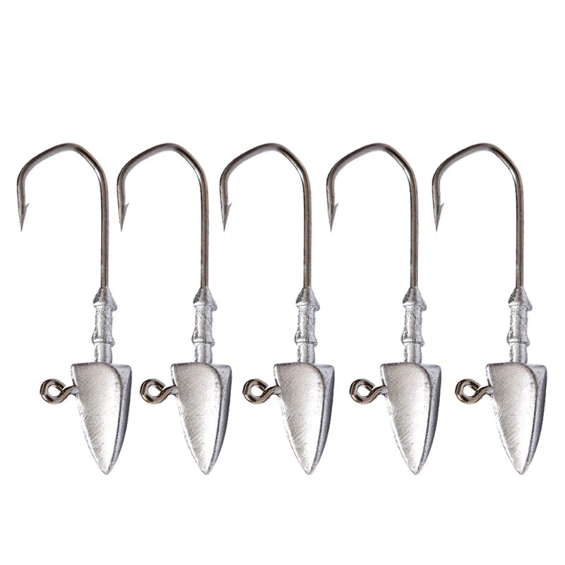 Triangle Head Hooks 3.5g 5g 7g 10g 14g 20g Ship type fishing hook soft worm jig Lure Hook Jig Head Fishing Tackle Hooks