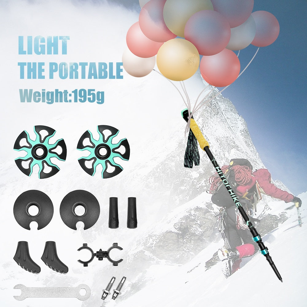 Homful  Trekking poles 195g/pc carbon fiber