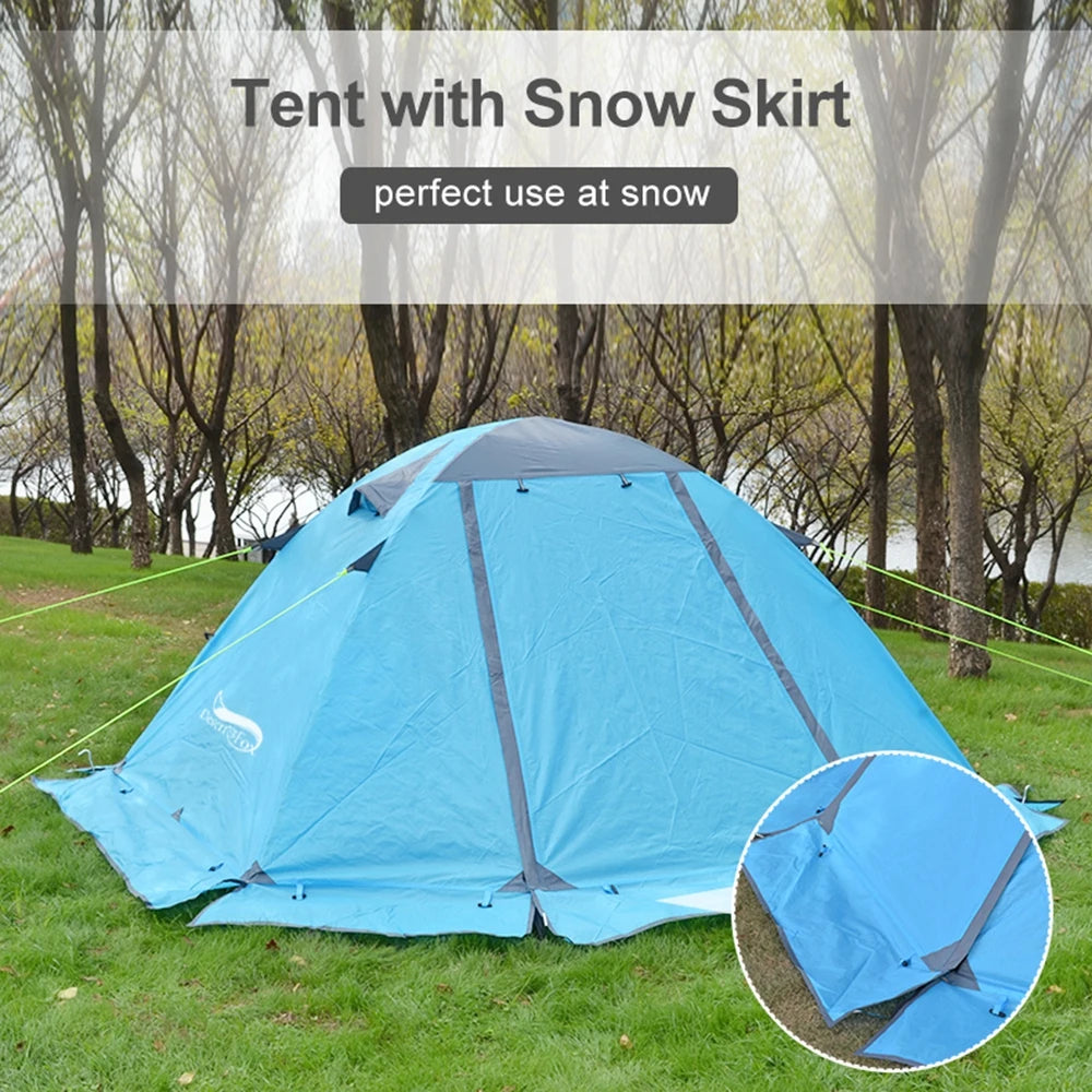 Desert & Fox Winter with Snow Skirt 2 Person Aluminum Pole Tent Backpacking Hiking Climbing Snow Weather