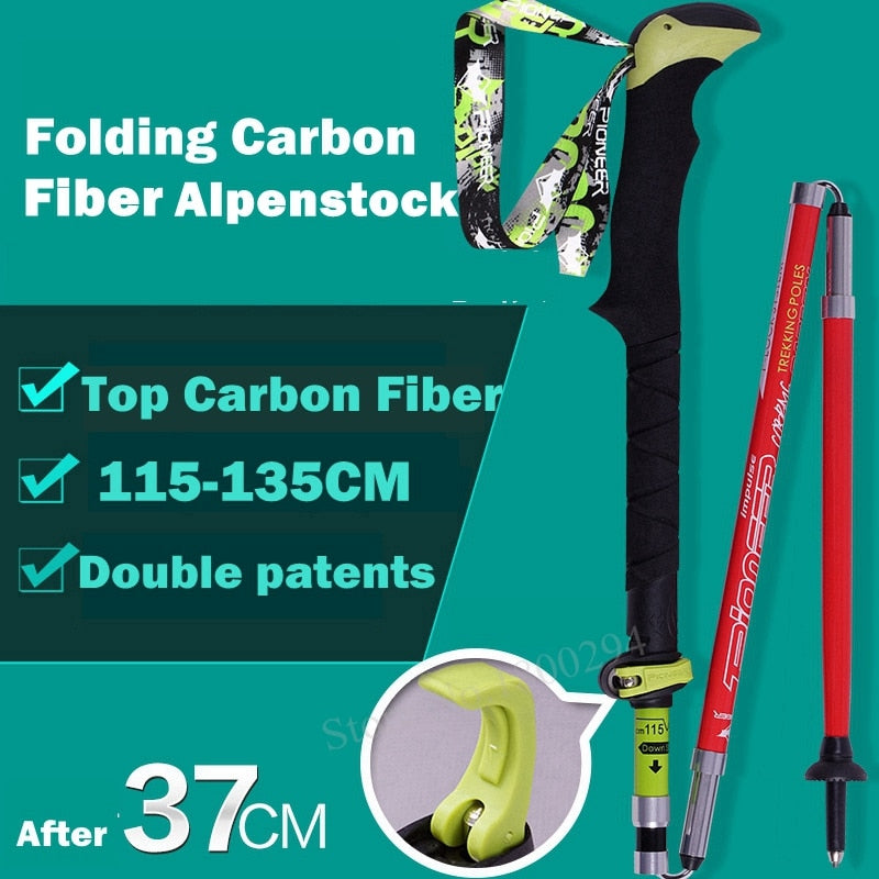 Pioneer Carbon Fiber Walking Sticks Folding