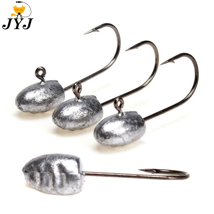 Exposed Oval Jig Head Jig Hooks 2g 3g 5g 7g 10g Ice Fishing Hook Raft Fishing Jig Head Hooks Micro Fishing Tackle