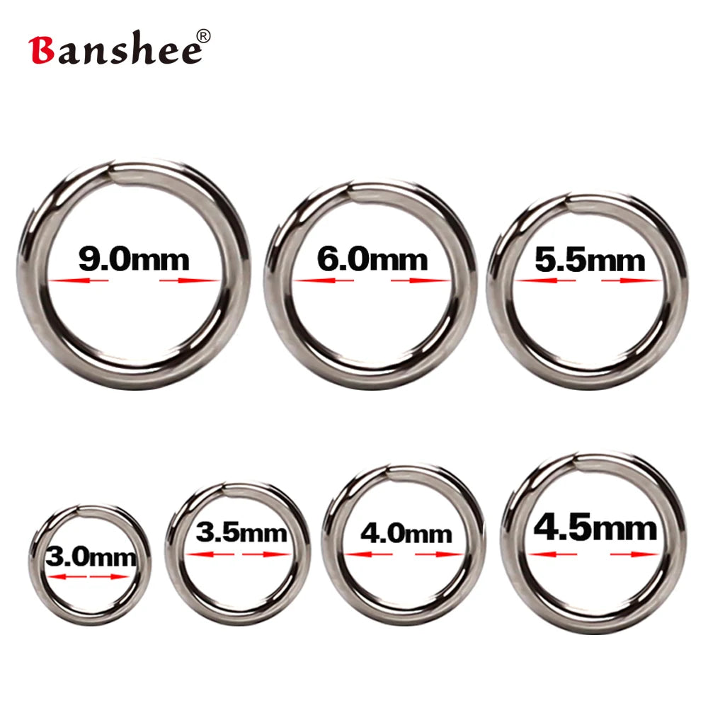 100Pcs Fishing Rings Stainless Steel Split Rings Fishing Tackle Strengthen Solid Ring Lure Connecting Ring Fish Accessories ring