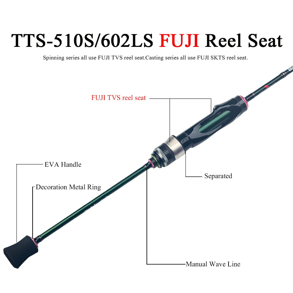 KUYING Teton 1.75m 5'10" 1.8m 6'0" Carbon Spinning Casting Stream Fast Speed Action Soft Lure Fishing Rod Pole Stick Cane