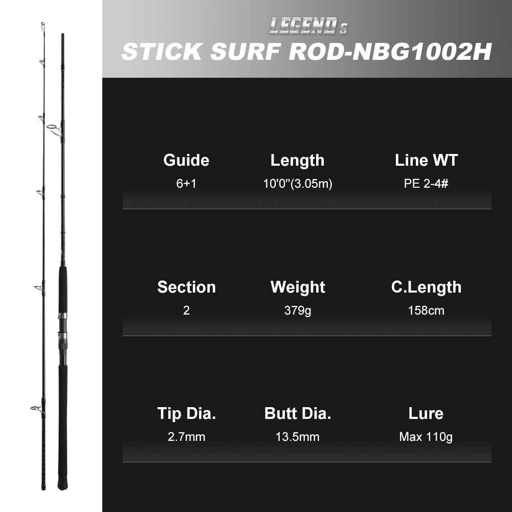 Noeby Surfcasting Fishing Rod 2.6m