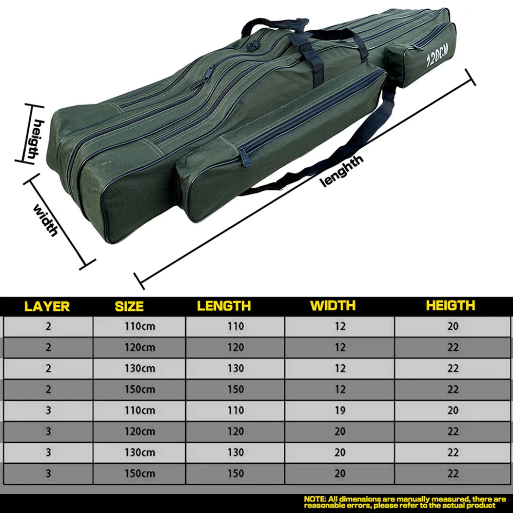 Portable Fishing Bags Fishing Tackle Case Multifunctional Fishing Rod Bags Case 110cm 120cm 130cm 150cm