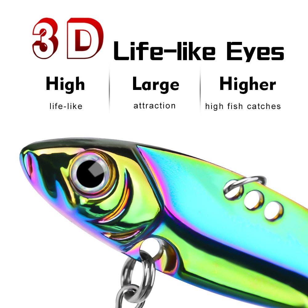 5PCS VIB Hard Bait Metal Blade Fishing Lure