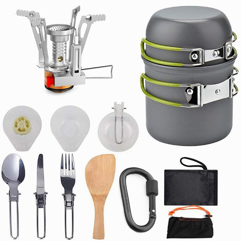 Camping Cookware Kit Outdoor Aluminum