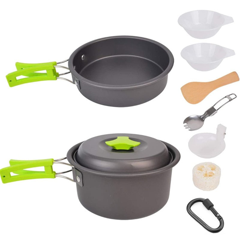 Camping Cookware Kit Outdoor Aluminum