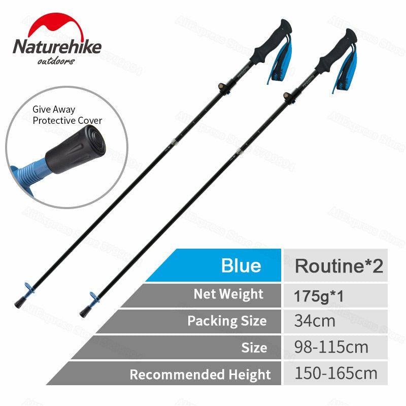 Naturehike Carbon Fibre Trekking Pole 5-Section Foldable