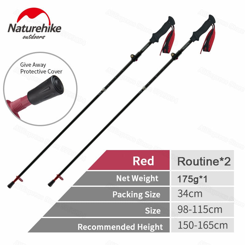 Naturehike Carbon Fibre Trekking Pole 5-Section Foldable