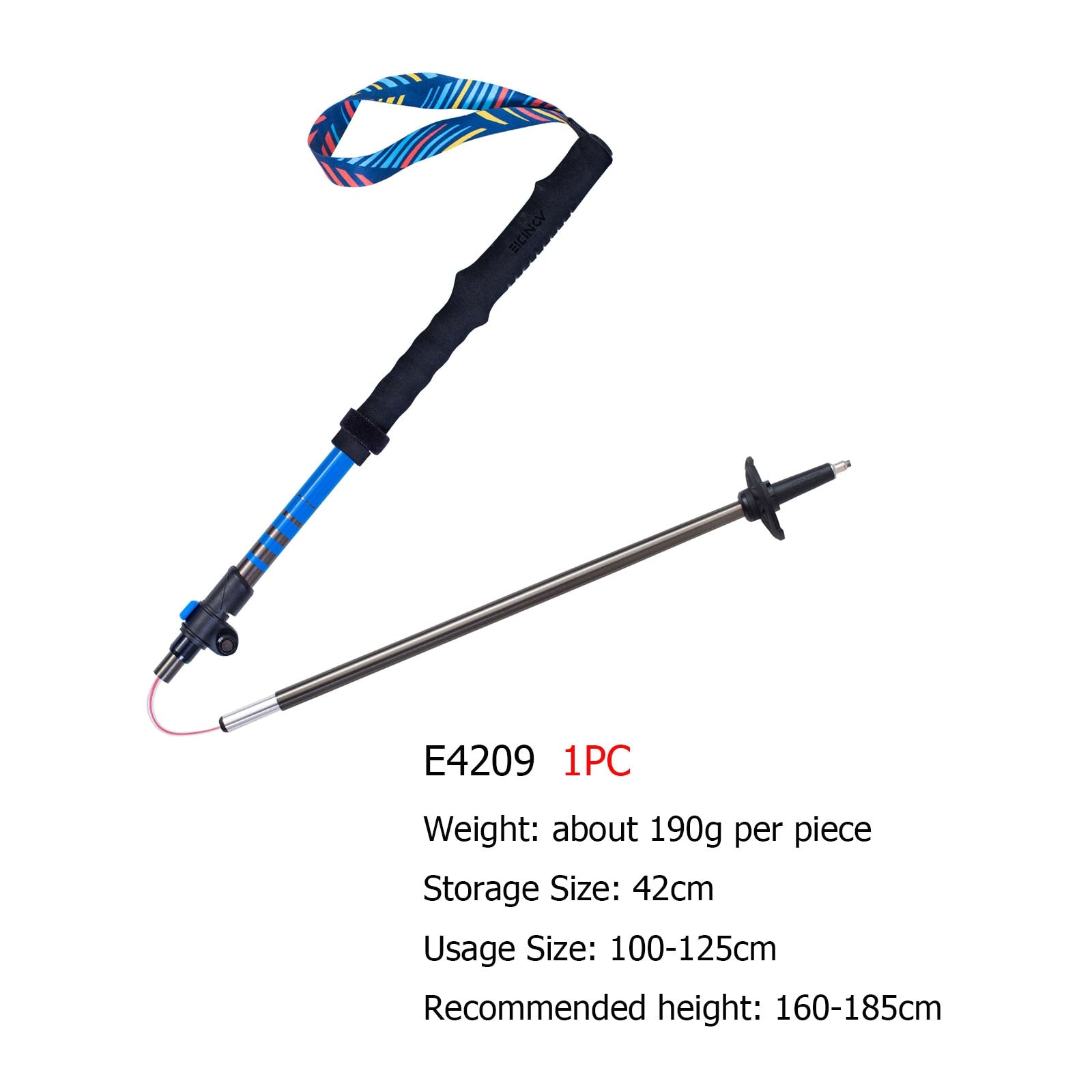 Lightweight Folding Collapsible Quick Lock Trekking Pole