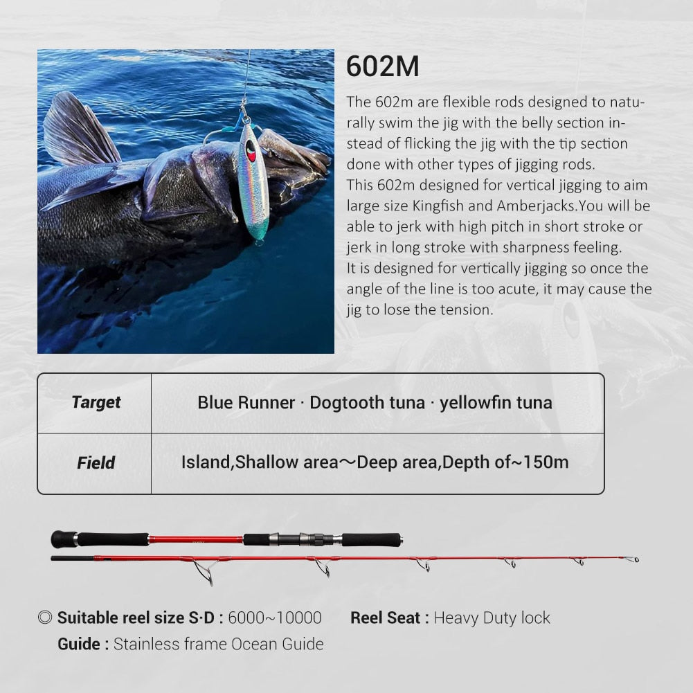 NOEBY OCEAN Jigging Fishing Rod 1.83m