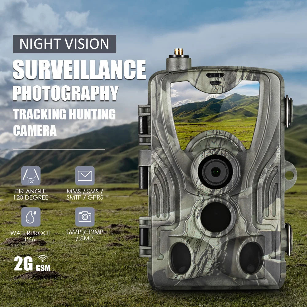 Outdoor 2G MMS SMS SMTP Picture Sent Camera 20MP 1080P Night Vision Cellular Mobile Camera