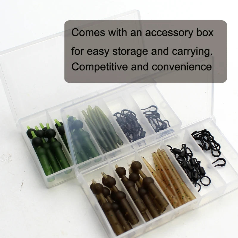 Carp Fishing Accessories Set for Helicopter Rig Chod Heli Buffer Sleeves Quick Change Swivel Line Aligner Multi Clip Kit Tackle