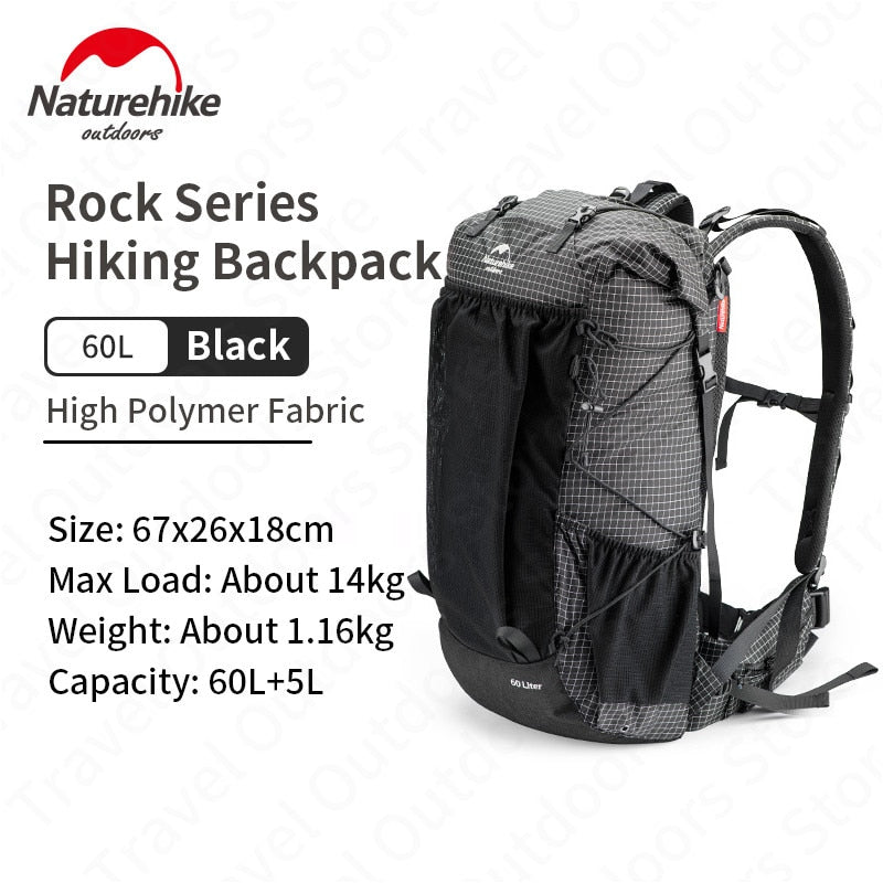 Naturehike 2023 Upgrade 60+5 Large Capacity