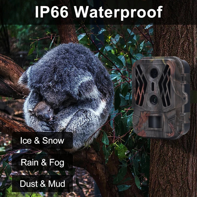 50MP 4K HD Night Vision  Infrared Induction Triggered Photo Video Waterproof