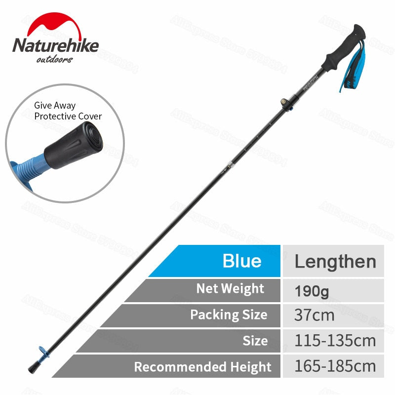 Naturehike Carbon Fibre Trekking Pole 5-Section Foldable