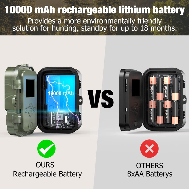 4G LIVE Video10000mah lithium battery Cellular Trail Camera 36MP4K