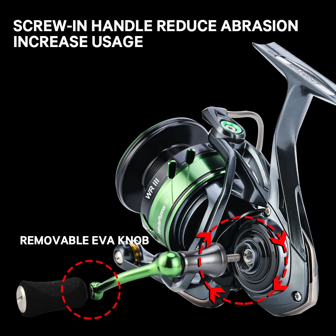 5.2:1 Durable Gear MAX Drag 28lb Smoother Winding Spinning Fishing Reel