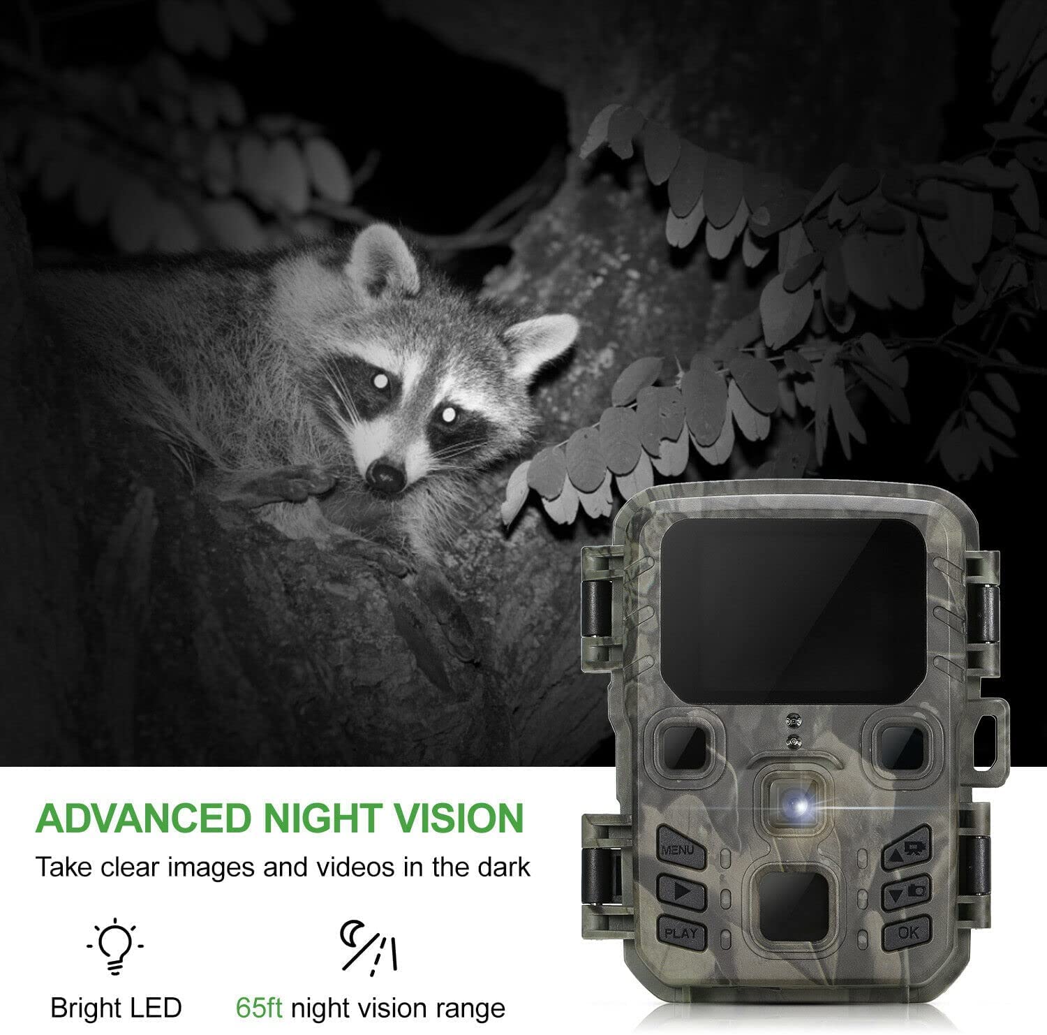 2-Pack Outdoor Mini Hunting Camera 20MP 1080P