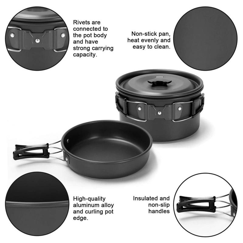 Camping Cookware Portable Pot Pan Cup