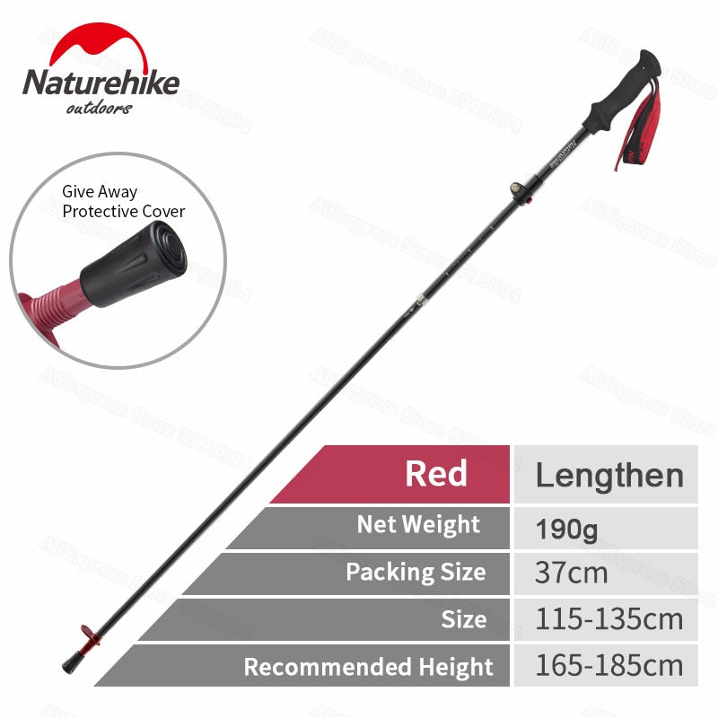 Naturehike Carbon Fibre Trekking Pole 5-Section Foldable