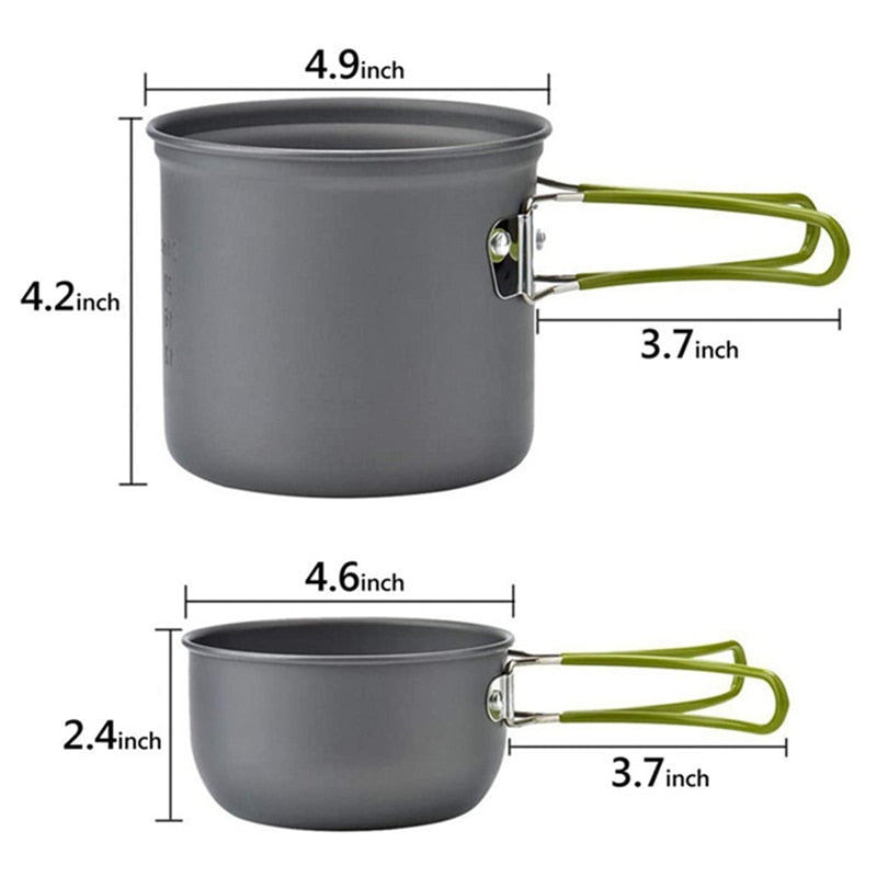 Camping Cookware Kit Outdoor Aluminum