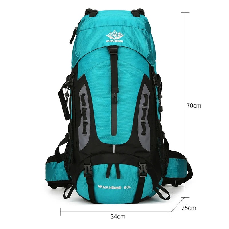 70L Back Packs For Hiking Sport Camping Trekking Waterproof Hiking Bag With Rain Cover