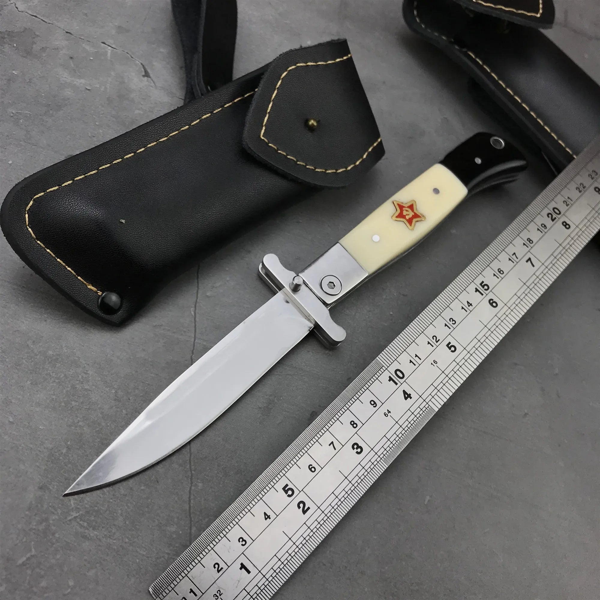 Russian Finka NKVD KGB Folding Knife Outdoor Hunting Knives EDC Pocket Jackknife