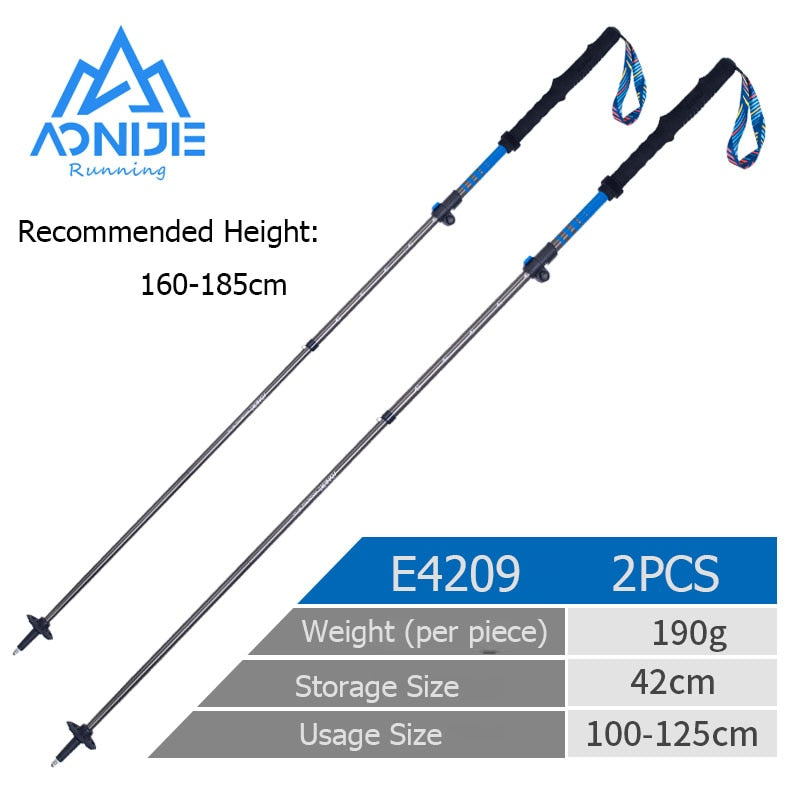 Lightweight Folding Collapsible Quick Lock Trekking Pole