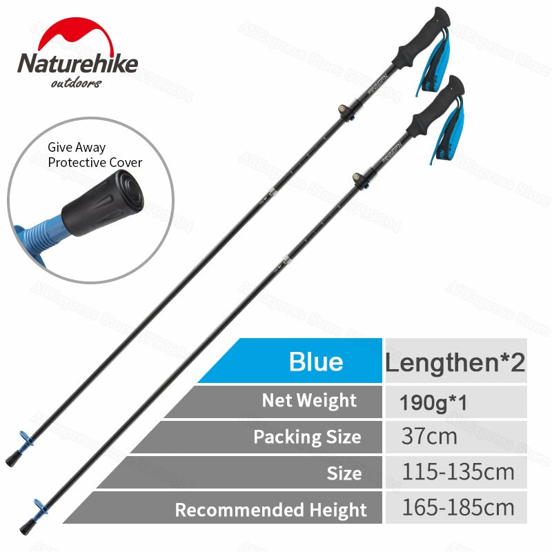 Naturehike Carbon Fibre Trekking Pole 5-Section Foldable